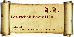Matuschek Maximilla névjegykártya